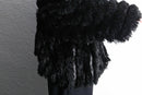 black fake fur unevenness jacket