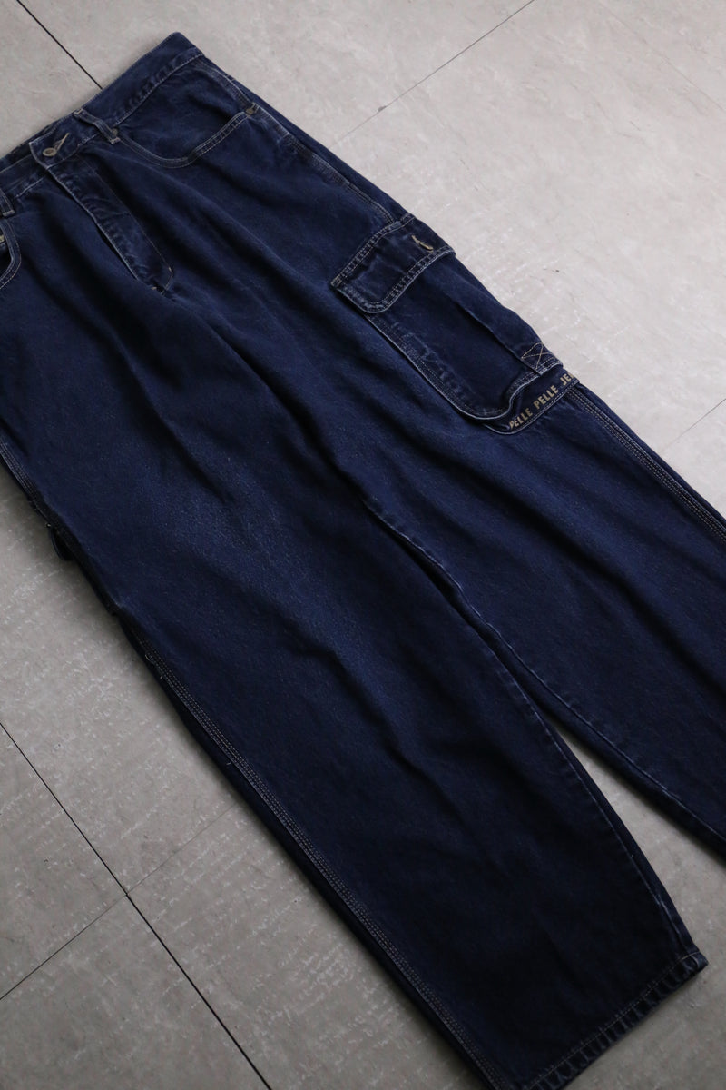 “PELLE PELLE” buggy denim painter pants