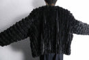 black fake fur unevenness jacket