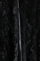 black fake fur unevenness jacket