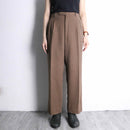 brown color twill wool trousers