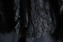 black fake fur unevenness jacket