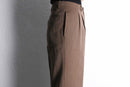 brown color twill wool trousers