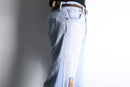 ''Re:make''patchwork design docking flare denim pants