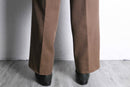 brown color twill wool trousers