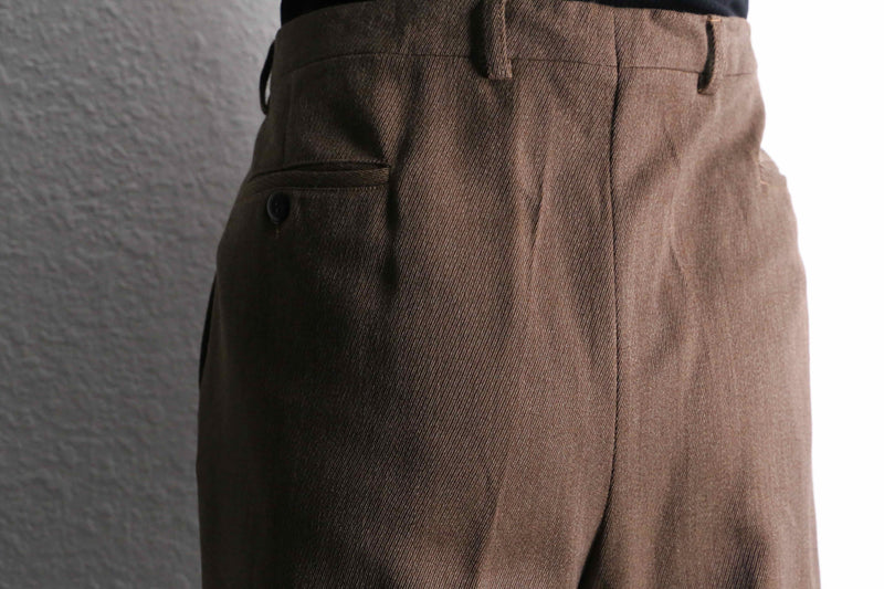 brown color twill wool trousers