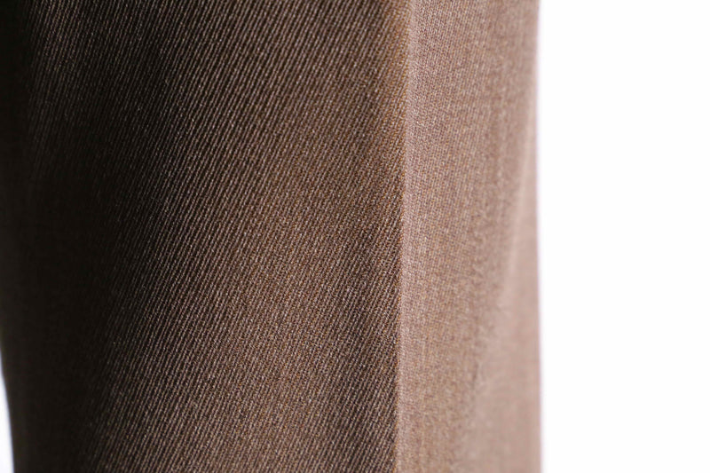 brown color twill wool trousers