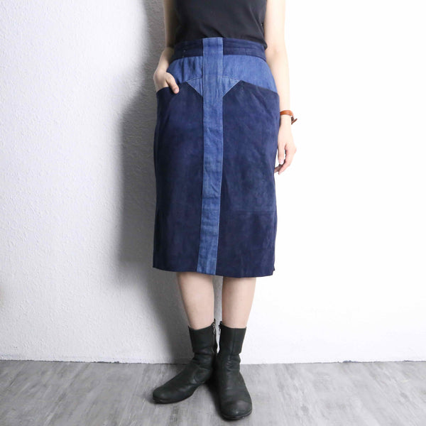 switch design denim skirt