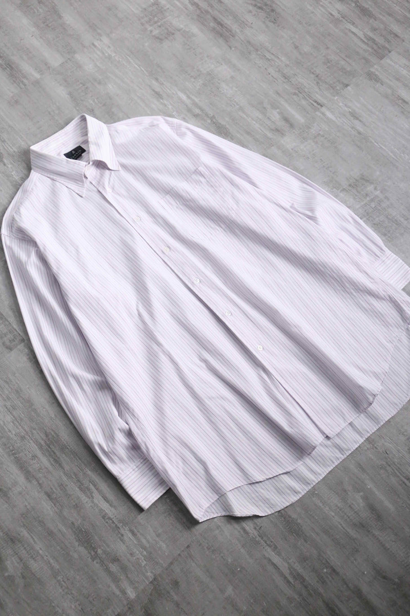 “LANVIN” pink base cotton dress shirt