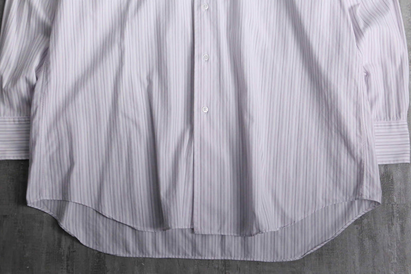 “LANVIN” pink base cotton dress shirt