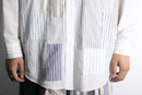 "Re:make" patchwork stripe dress shirt