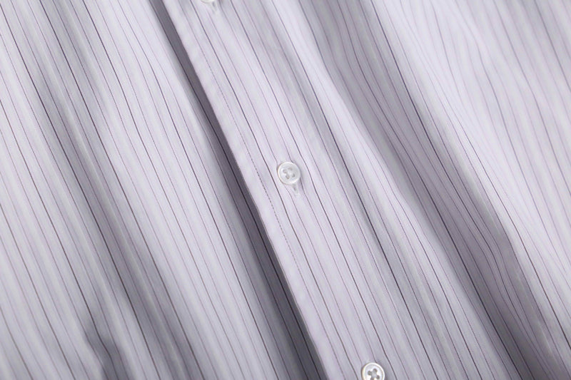 “LANVIN” pink base cotton dress shirt