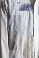 "Re:make" patchwork stripe dress shirt