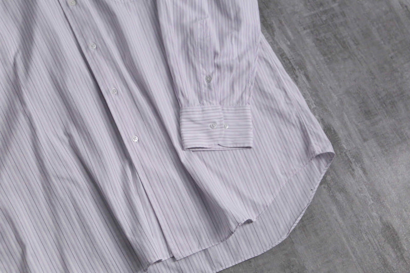 “LANVIN” pink base cotton dress shirt