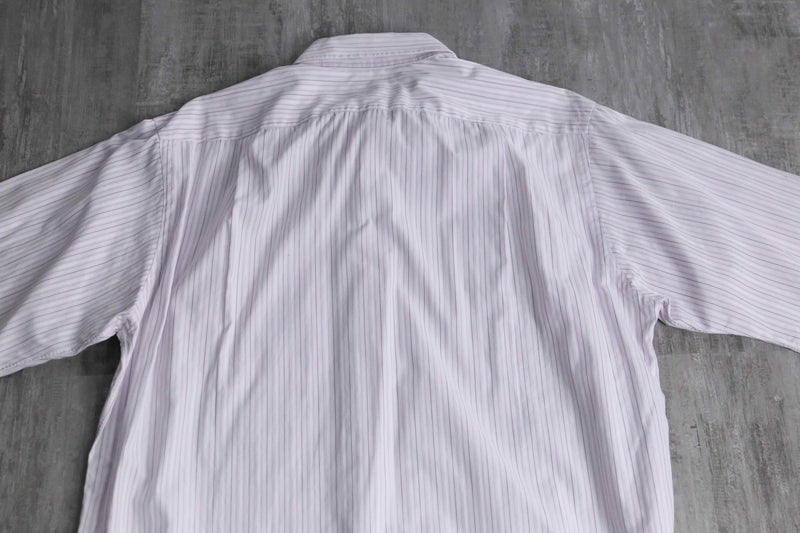 “LANVIN” pink base cotton dress shirt