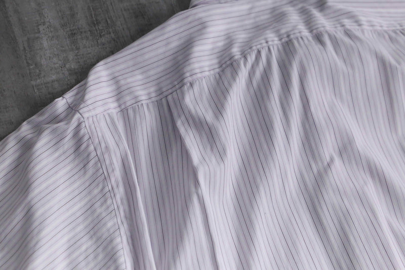 “LANVIN” pink base cotton dress shirt