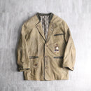tyrolean embroidered brown leather jacket