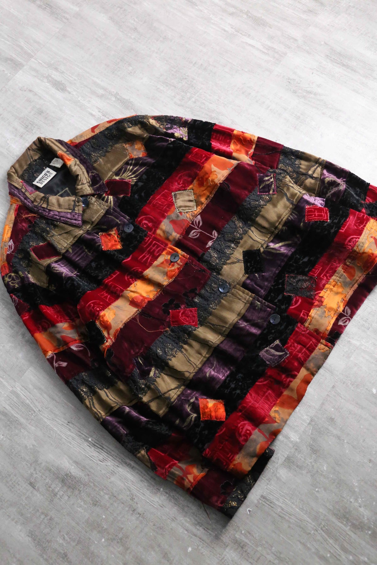 CHICO'S DESIGN” patchwork design jacket
