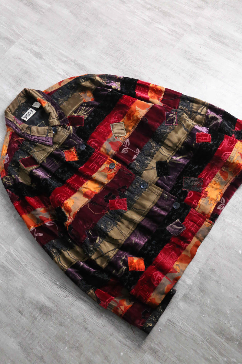 CHICO'S DESIGN” patchwork design jacket