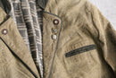 tyrolean embroidered brown leather jacket