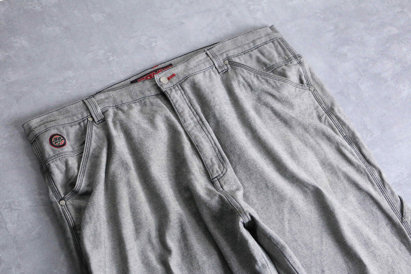 white gray color denim pants