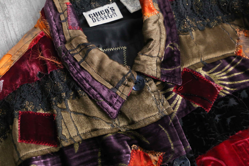CHICO'S DESIGN” patchwork design jacket