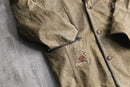 tyrolean embroidered brown leather jacket
