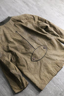 tyrolean embroidered brown leather jacket