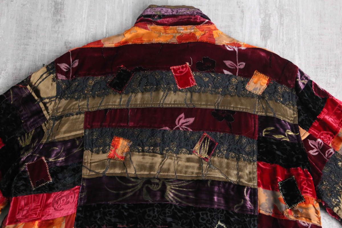 CHICO'S DESIGN” patchwork design jacket