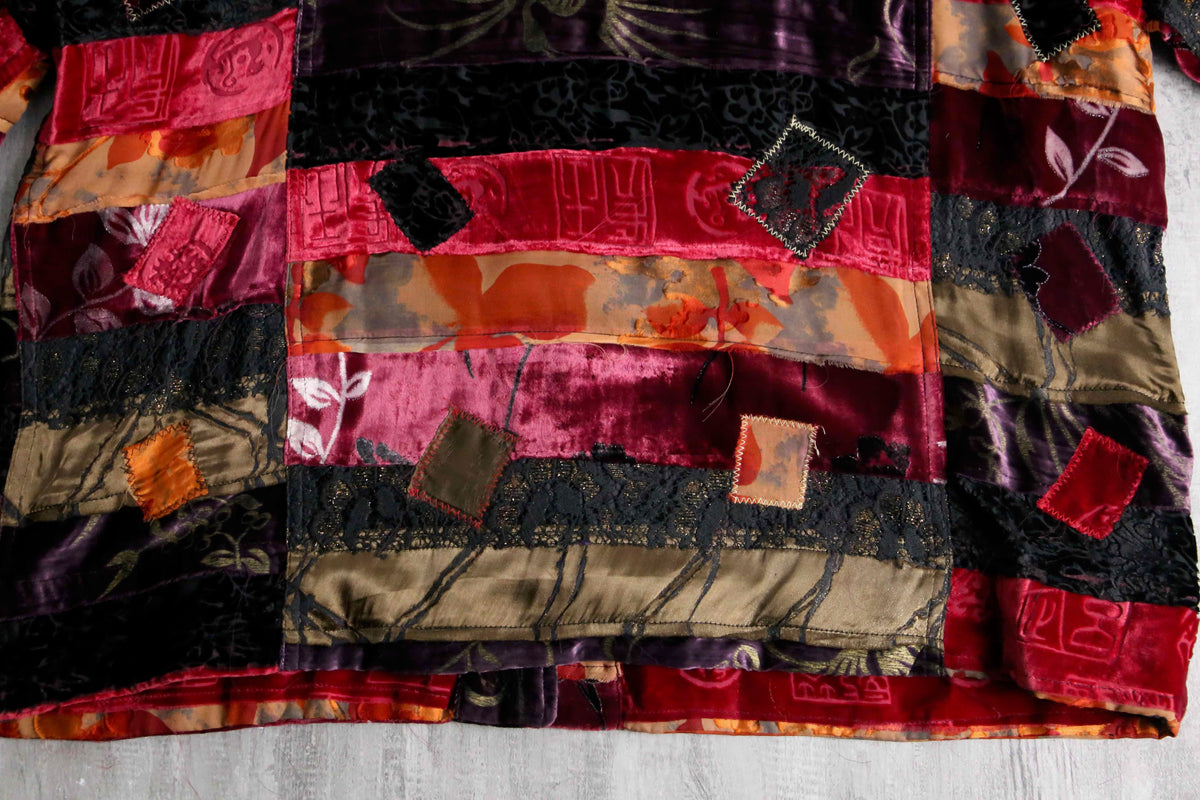 CHICO'S DESIGN” patchwork design jacket