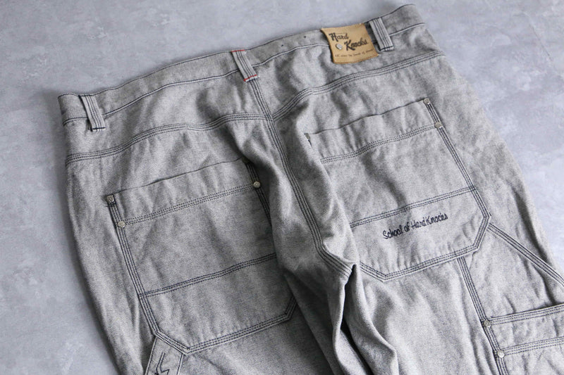 white gray color denim pants