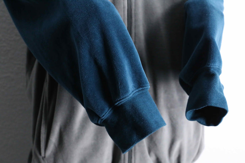 "KING SIZE" bi-color loose velours track jacket