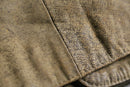 tyrolean embroidered brown leather jacket