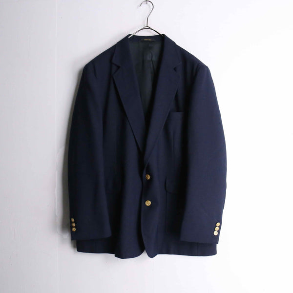 navy color single tailored jacket