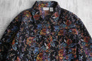 “CHICO’S” botanical tapestry pattern tracker jacket