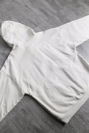 ivory henley neck cotton denim hoodie