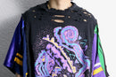 "Re:make" damaged game shirt docking tee