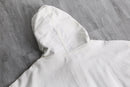 ivory henley neck cotton denim hoodie
