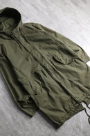 “GAP” olive m-51 style military hooded jacket