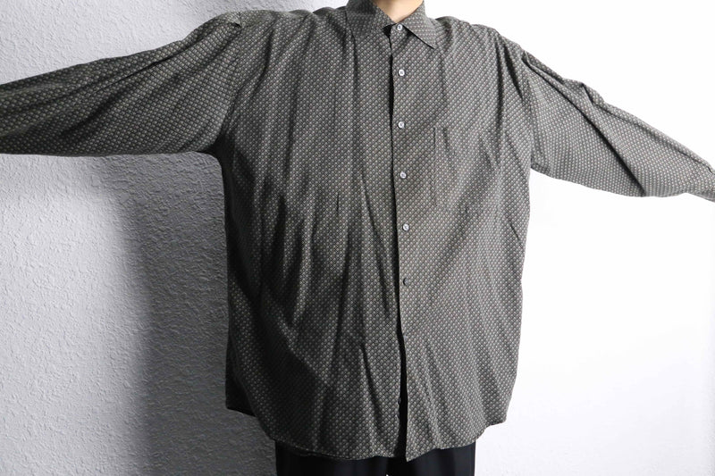 “PERRY ELLIS” total pattern cotton shirt