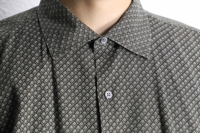 “PERRY ELLIS” total pattern cotton shirt