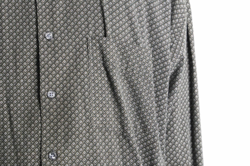 “PERRY ELLIS” total pattern cotton shirt
