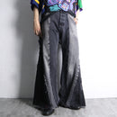 "Re:make" flare black denim pants