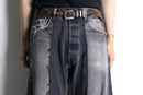 "Re:make" flare black denim pants