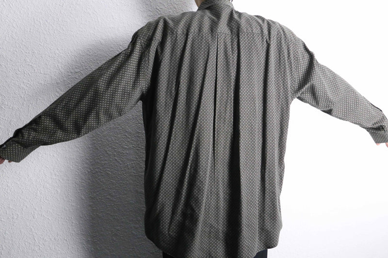 “PERRY ELLIS” total pattern cotton shirt