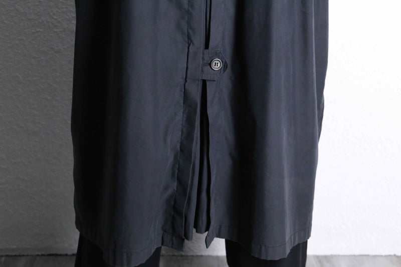 ”RALPH Ralph Lauren” leather switch smooth balmacaan coat