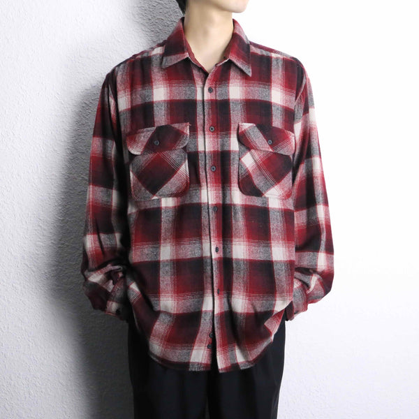 red base tartan check shirt