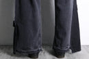 "Re:make" flare black denim pants