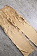 “DKNY JEANS” golden satin wide straight cargo pants