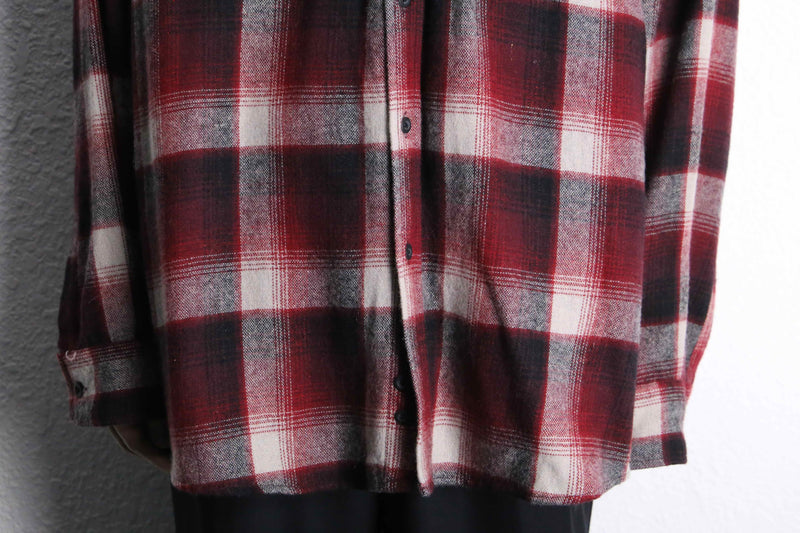 red base tartan check shirt